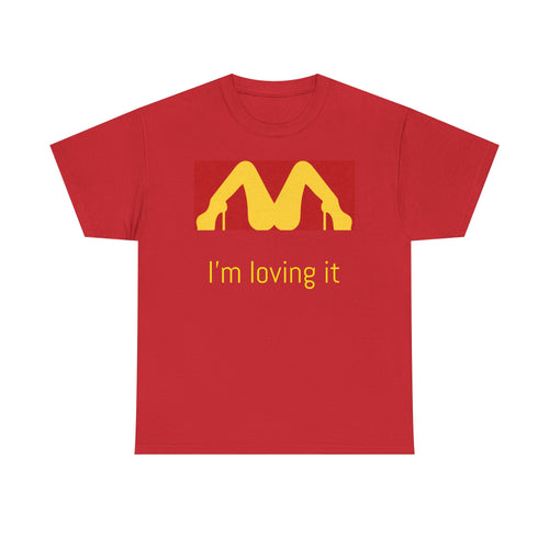 'I'm Loving It' Playful Heels Logo Shirt